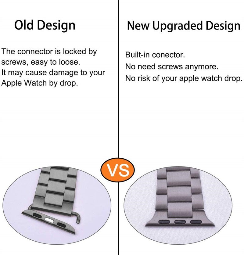 Custom Stainless Steel Apple Watch Band: Gift for Mom Dad