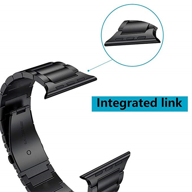 Custom Stainless Steel Apple Watch Band: Gift for Mom Dad