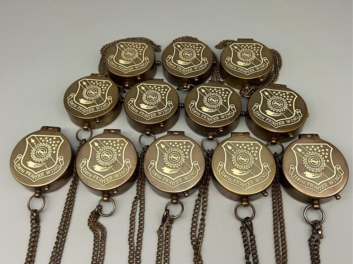 Corporate Gift, Personalised Brass Compass, Wedding gift, Anniversary Gift men, gift for husband, Christmas gift, Gift for Dad, Outdoor Gift,Boxing day gift (Copy)