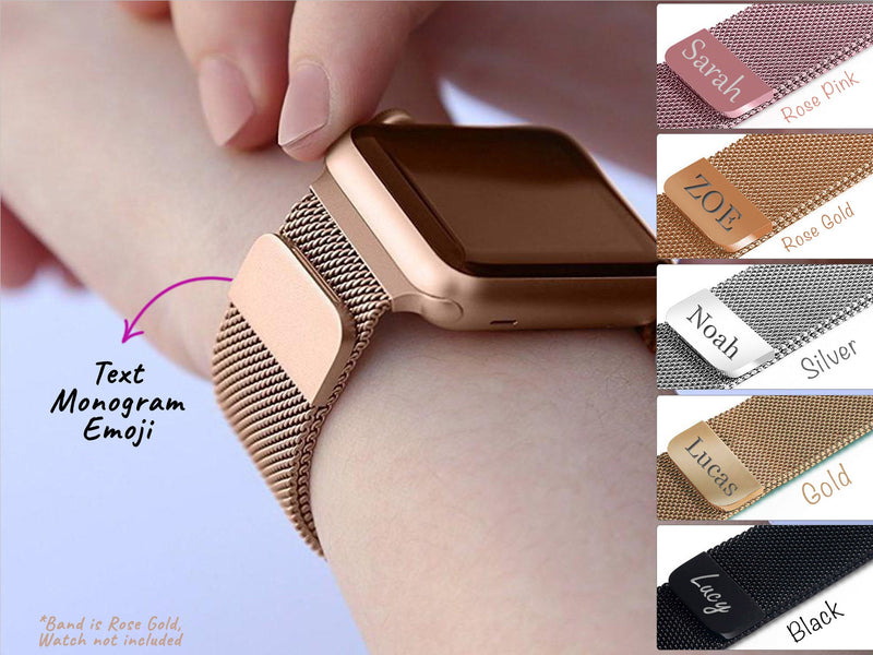 Personalisiertes Apple Watch-Armband: Magnetisches Milanese Loop-Armband
