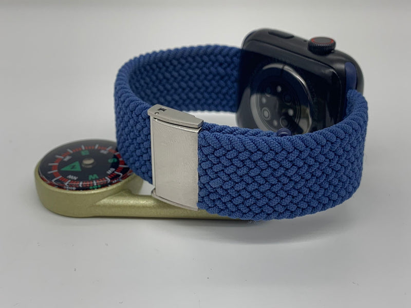 Personalized Braided Elastic Apple Watch Band: Adjustable Sport Strap