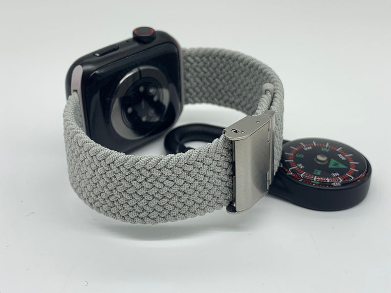 Personalized Braided Elastic Apple Watch Band: Adjustable Sport Strap
