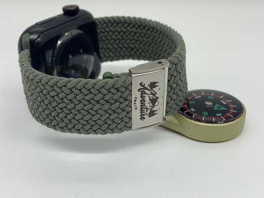 Personalized Braided Elastic Apple Watch Band: Adjustable Sport Strap