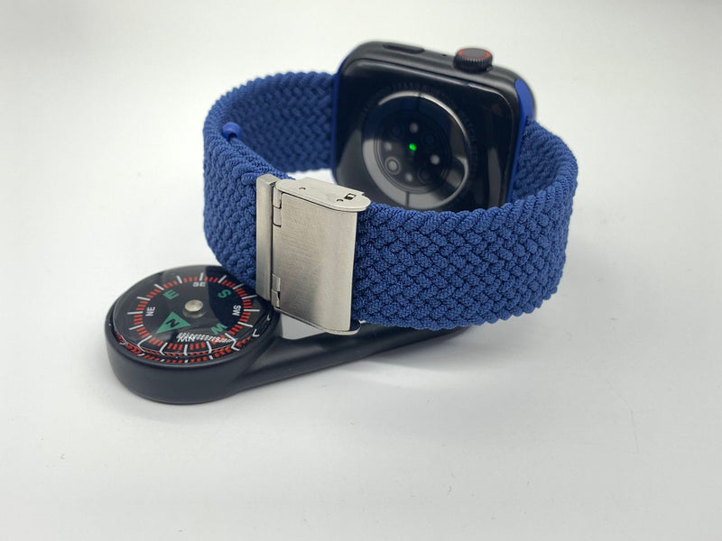 Personalized Braided Elastic Apple Watch Band: Adjustable Sport Strap