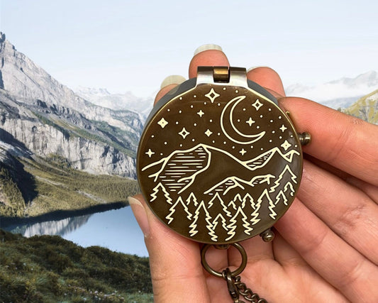 Personalised Brass Compass, Wedding gift, Anniversary Gift for men, gift for husband, Father's Day gift, Gift For Dad,Outdoor adventure gift