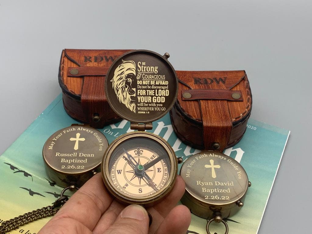 Personalised Brass Compass, Wedding gift, Anniversary Gift for men, gift for husband, Father's Day gift, Gift For Dad,Outdoor adventure gift
