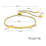 Bracelet personnalisé gravé pour elle avec nom emoji cadeau personnalisé pour maman sœur demoiselle d'honneur tante petite amie cadeau de Noël