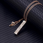 Customized Engraved Necklace, Double Layer Necklace, Rectangle Bar Pendant Necklace, Personalised necklace, Christmas Gift, Gift for Her,