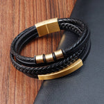 Bracelet unisexe en cuir et acier inoxydable gravé personnalisé, papa, petit ami père, cadeau de Noël, cadeau d'anniversaire, cadeau pour sa petite amie