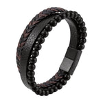 Bracelet en cuir gravé personnalisé pour homme - Cadeau fête des pères - Papa, petit ami, père, cadeau de Noël, cadeau d'anniversaire, cadeau pour lui