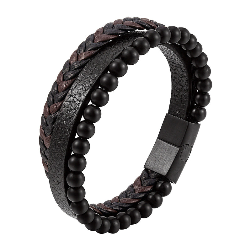 Bracelet en cuir gravé personnalisé pour homme - Cadeau fête des pères - Papa, petit ami, père, cadeau de Noël, cadeau d'anniversaire, cadeau pour lui