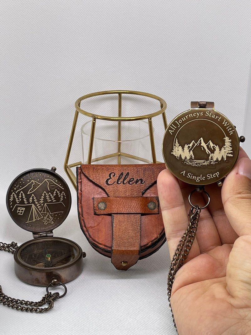 Corporate Gift, Personalised Brass Compass, Wedding gift, Anniversary Gift men, gift for husband, Christmas gift, Gift for Dad, Outdoor Gift,Boxing day gift (Copy)