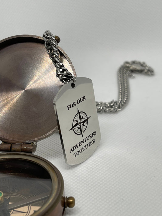 Personalised Dog Tags for Men, engraved necklace, Necklace with Army Tags, Gift for Him, Father's day gift, gift for dad, gift for boyfriend