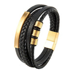 Bracelet unisexe en cuir et acier inoxydable gravé personnalisé, papa, petit ami père, cadeau de Noël, cadeau d'anniversaire, cadeau pour sa petite amie