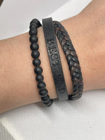 Bracelet en cuir gravé personnalisé pour homme - Cadeau fête des pères - Papa, petit ami, père, cadeau de Noël, cadeau d'anniversaire, cadeau pour lui