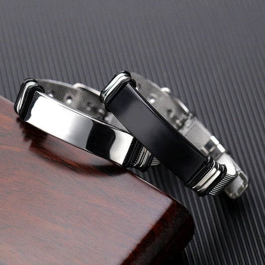 Stainless Steel Unisex Bracelet Custom Stainless Steel Bracelet Bangle wristband, Dad Daddy Boyfriend Father Girlfriend, Christmas gift,