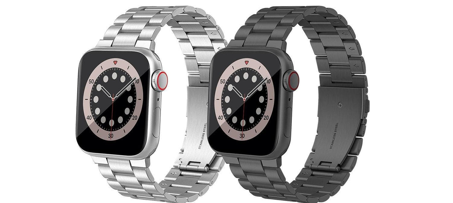 Custom Stainless Steel Apple Watch Band: Gift for Mom Dad