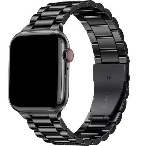 Custom Stainless Steel Apple Watch Band: Gift for Mom Dad