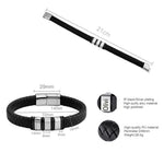 Personalisiertes Herrenarmband aus Leder und Edelstahl mit Gravur, Vatertagsgeschenk, Geschenk für Papa, graviertes Armband, Geschenk für ihn, Geschenk für den Freund
